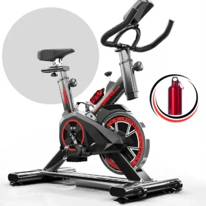 Bicicleta Ergométrica Fitness para Cardio e Musculação com base Cor Preto e Vermelho Epsilon Marca Redfin 8kg Inercia É Boa