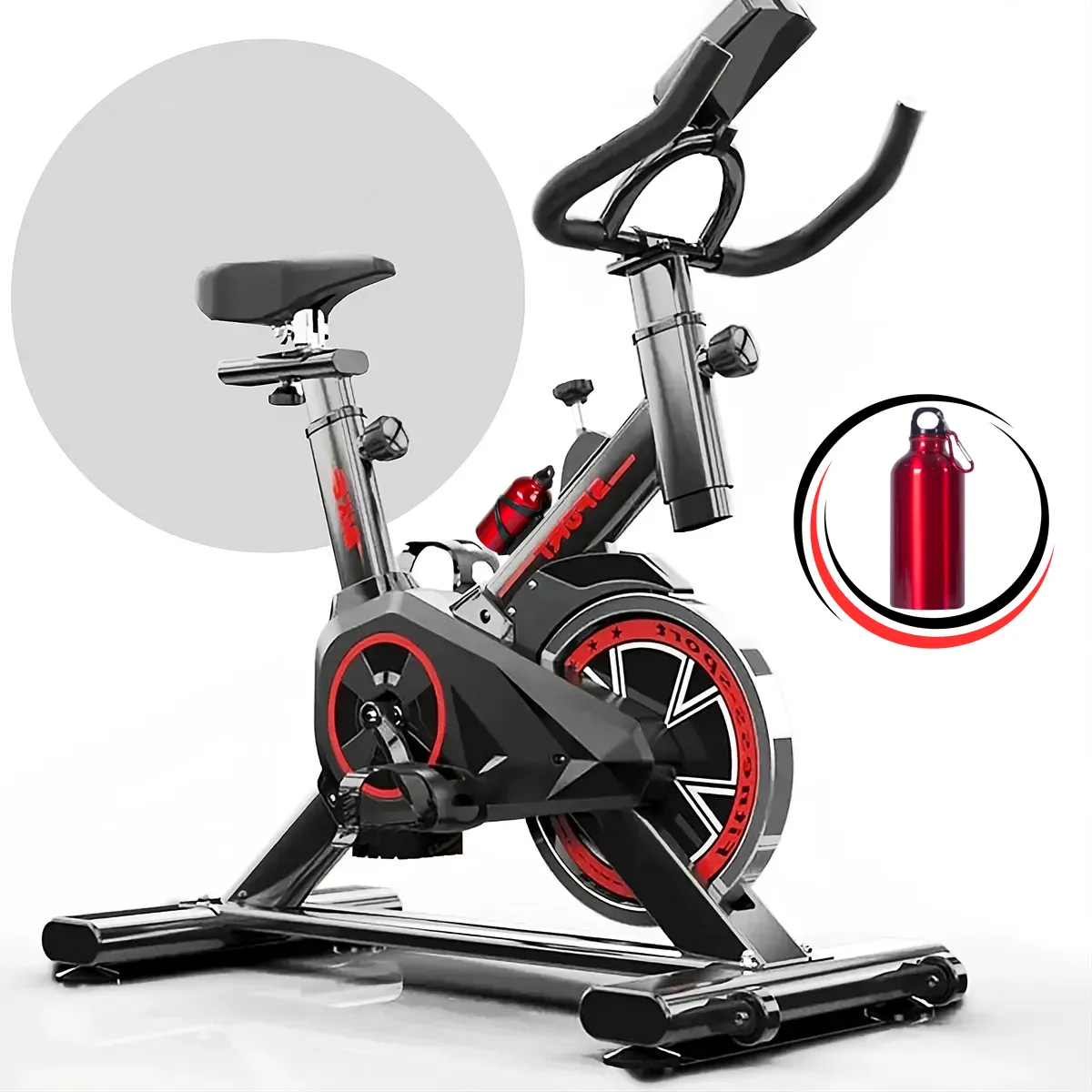 Bicicleta Ergométrica Fitness para Cardio e Musculação com base Cor Preto e Vermelho Epsilon Marca Redfin 8kg Inercia É Boa VEJA AQUI Se Compensa Comprar