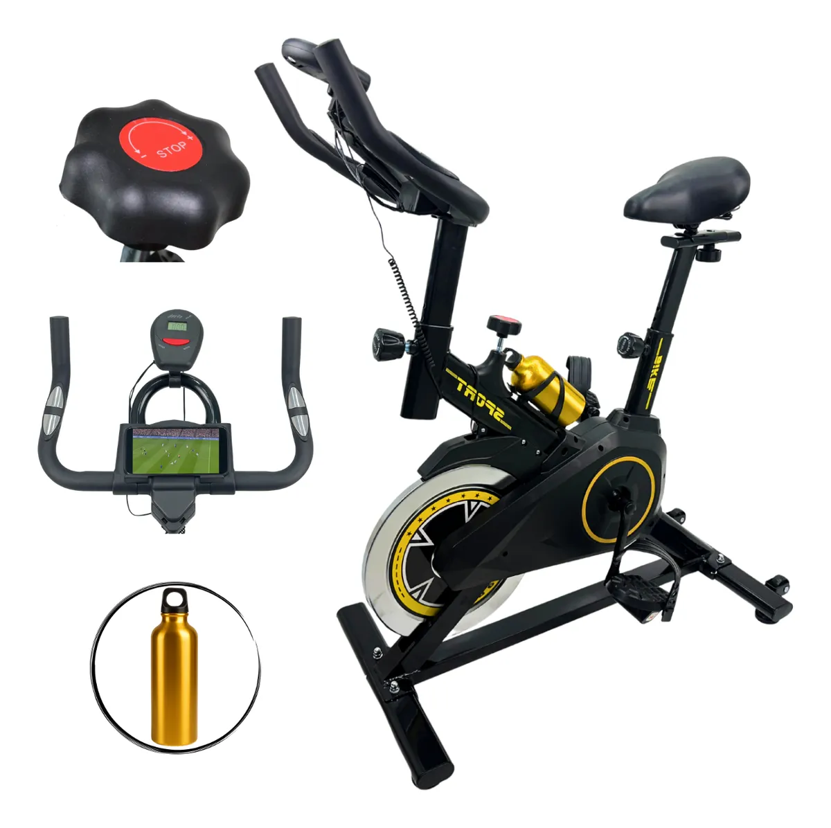 Bicicleta Ergométrica Spinning + Squeeze E Sensor De Pulso É Boa VEJA AQUI Se Compensa Comprar