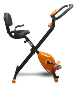 Bicicleta Ergométrica Dobrável Vertical De Exercícios Mbx Fitness Cor Laranja É Boa