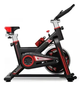 Bicicleta Spinning Profissional Fitness Inércia 13kg Inercia Cor Preto e Vermelho Sem É Boa